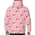 thumbnail image 7 of Cauagu pink Scarf bear for Men's Pullover Hooded Sweatshirt Athletic Casual Hoodie Aautumn Hoodie Sweatshirt for Men Pullover Casual Hooded Sweatshirt-4X-Large, 7 of 7