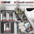 thumbnail image 4 of ANENG CM82 Véritable RMS Pince Numérique avec Mesure de Surtension, Auto-Rangement, 6000 Unités LCD, Rétroéclairage, Courant AC/DC, Tension, Résistance, Capacité, Fréquence, Température, Noir/rouge, 4 of 6
