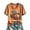 Earthy Yellow #30, variant on Game Day Outfits for Women Short Sleeve V Neck Football Season Soft Tops Autumn Pumpkin Workout Cute Casual Travel Blouses Ginger S