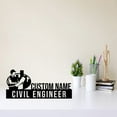 thumbnail image 3 of Handmadetneonsign Civil Engineer Metal Nameplate, Text Desk Nameplate, Engineer Desk Name Plate Decor 52961, 3 of 4