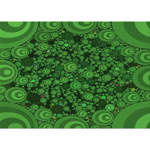 Ahgly Company Machine Washable Indoor Rectangle Transitional Deep Emerald Green Area Rugs, 2' x 3'