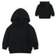 thumbnail image 5 of Gibobby Sudadera Forro Polar clásico con Cuello RedondoSudadera de lana para niños pequeños y niñas(Negro, 3-4 Años), 5 of 5