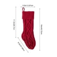 thumbnail image 4 of Cable Knit Christmas Stockings, 18 Inch Diamond Pattern Hanging Stocking, Indoor Outdoor Festive Christmas Decorations for Fireplace Mantel, Christmas Tree, Storage Candy and Christmas Holiday Gifts, 4 of 7