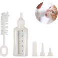 thumbnail image 1 of Feeding Bottle Set Cats with 3 nipples and 1 Cleaning Brush Nursing Kit for Dogs Cat Rabbit Hamster 50ML, 1 of 4