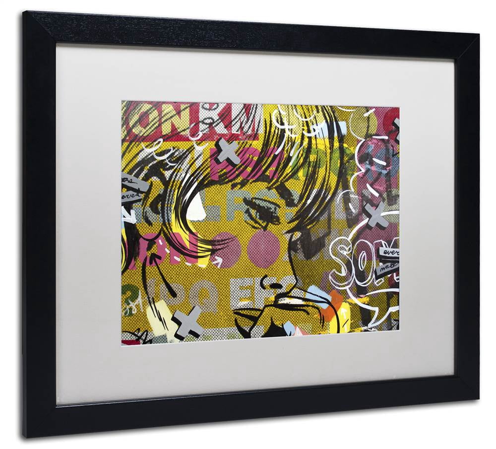 Trademark Fine Art "Every Sometimes" Canvas Art by Dan Monteavaro White Matte, Black Frame