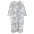 thumbnail image 4 of Cartoon Elephant Sleepshirts For Sleeping Travels Loose Sleepdress Pajama Dress Soft Nightdress Sleepwear, 4 of 7
