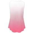 thumbnail image 5 of Tank Tops for Women under $5 Sleeveless Round-Neck Solid Loose Pullover T-shirt Pink M, 5 of 5