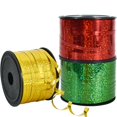 thumbnail image 1 of Paquete de 3 cintas rizadas BEISHIDA de 5 mm x 91 m, color dorado, rojo y verde, 1 of 6