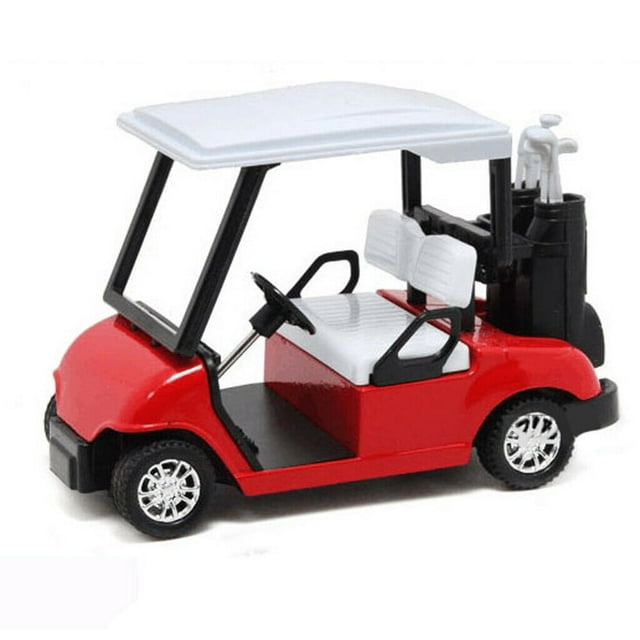 Nouvelle Voiturette de Golf Mini en Alliage à Rétrofriction à l'Échelle 1 20 avec Bâtons, Modèle Réduit de Véhicule Jouet