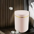 thumbnail image 6 of Small Trash Can with Lid, Mini Trash Can for Bathroom, Office and Bedroom, Small Bathroom Garbage Can with Swing Top, Compact Waste Basket for Desk, Dorm & Home, Pink - Xuniizn, 6 of 7