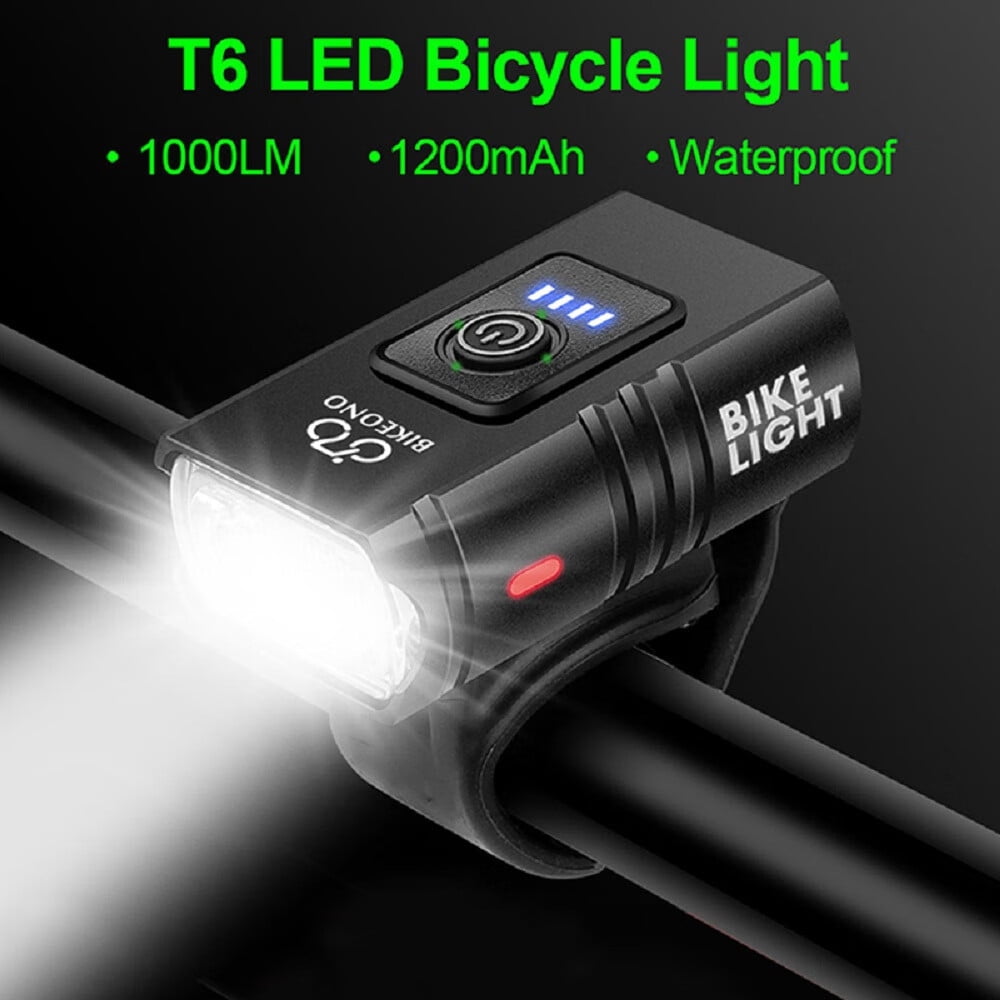 Josen T6 LED Bicycle Light 10W 800LM USB Rechargeable Power with Digital Display MTB Mountain Road Bike Front Lamp 6Modes Flashlight Cycling Equipment for All Bicycles, Road, Mountain, IPX5 Waterproof