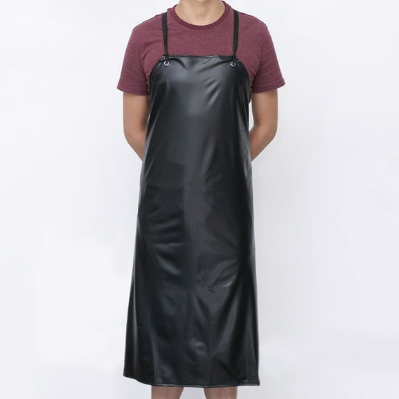 Toyvian Housekeeping Apron PVC Black Unisex 2Pack