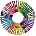 thumbnail image 1 of Hilo de bordar, Color arcoíris, 50 ovillos por paquete, hilos de punto de cruz, pulseras de la amistad, hilo para manualidades, 1 of 4
