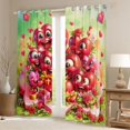 thumbnail image 2 of Feelyou 3D Love Heart Curtains Pack of 2 (42x84 Each) for Teens, Valentine's Day Gifts Curtains Blackout, Funny Cartoon Style Bedroom Curtains, Window Curtains Home Decor, 2 of 6