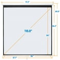 thumbnail image 2 of ZYPPP 120'' Projector Screen Projection Screen Manual Pull Down HD Screen 1:1 Format, 2 of 24