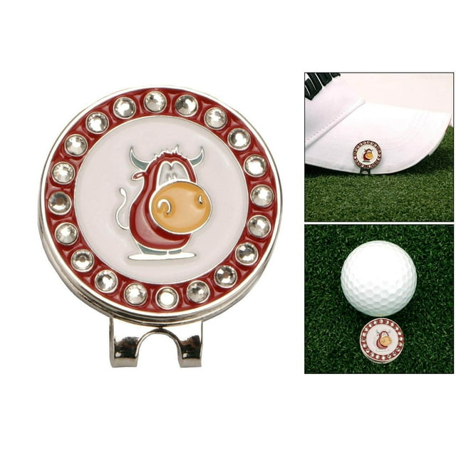 pitrice en Alliage de Zinc Marqueurs de Balle de Golf Formation Aides Chapeau Clip Anti-Rouille Putt Signe A
