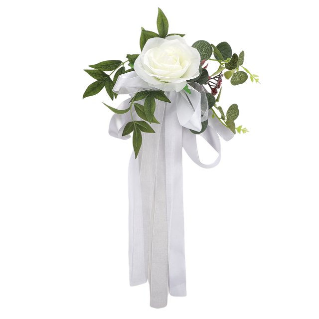 Wedding Aisle Chair Decorations, Aisle Flower Decorations For Wedding Ceremony Flowers, Chair Back Flower Party Celebration Ceremony Chair Decoration
