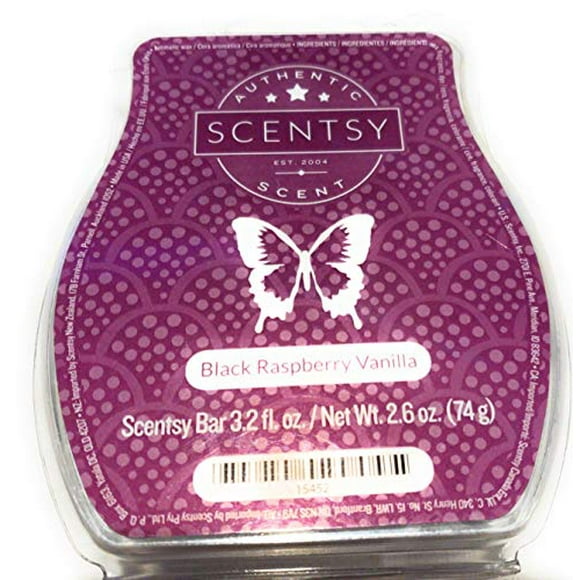 Scentsy, Black Raspberry Vanilla, Wickless Candle Tart Warmer Wax 3.2 Oz Bar, 3-Pack (3)