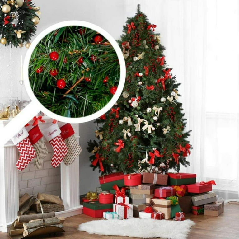 RED BERRY BRANCH CHRISTMAS TREE DECORATION (Set of 6)