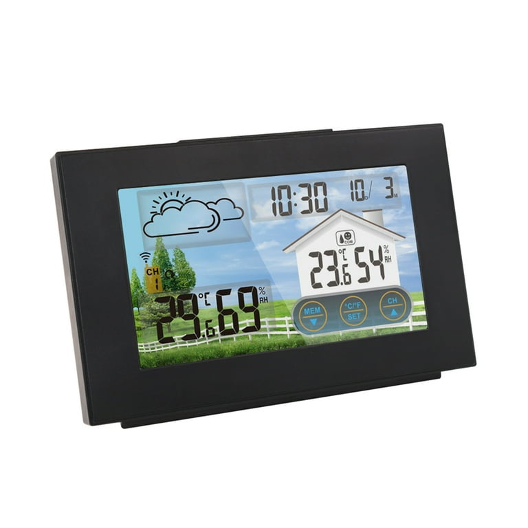Htovila Wireless Weather Station Indoor Outdoor 3-in-1 Weather