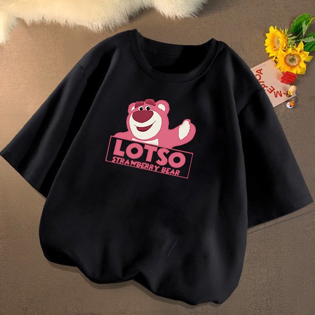 Sanrios Kawaii Anime Kuromi Hello Kitty, camiseta de manga corta de algodón con dibujos animados para niños, parte inferior de cuello redondo, Top de verano, regalo