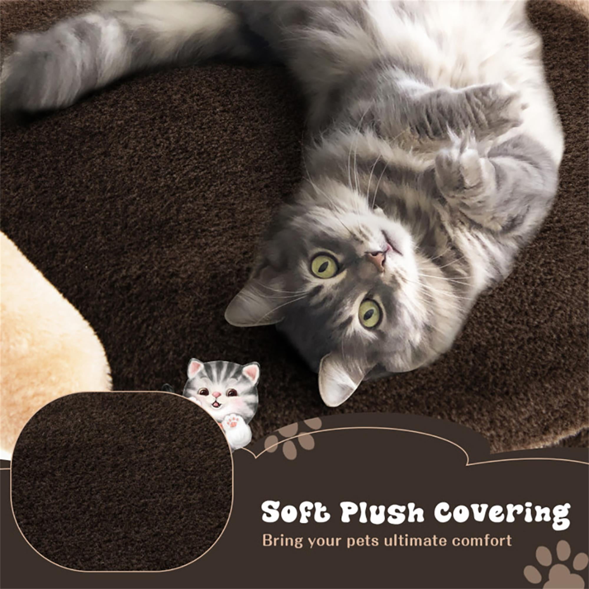 Kadyn 40" Cat Tree for Indoor Cats, Plush Cat Tower with 2-Tier Cat-Hole Condo, Perch and Sisal for Kittens, Brown