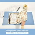 thumbnail image 5 of Cute Capybaras 2 Pack Pencil Pouch for 3 Ring Binder Smooth Zipper Folders with Pockets Clear Window Pencil Case, 5 of 6
