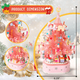 thumbnail image 2 of QOQ 3-in-1 Christmas Tree Music Box Building Set - LED Lights,Rotatable, STEM Toy, ABS , Classic Melody, Kids' Holiday Gift（558pcs）, 2 of 6