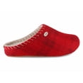 thumbnail image 3 of Tuffeln® Women Felt Slippers with Arch Support «Auszeit», red checkered, 3 of 8