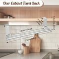 thumbnail image 4 of Tutuviw 2 Pcs Stainless Steel Over Cabinet Towel Bar,Cabinet Door Towel Holder,Over The Door Towel Rack,Kitchen Over Door Towel Holder Storage Organizer for Universal Fit on Kitchen Bathroom Cupboard, 4 of 7