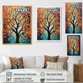 thumbnail image 4 of Designart "Colorful Harmony of American Basswood Trees III" Landscapes Framed Wall Art - Country Colorful Tree Entryway Framed Wall Art, 4 of 6