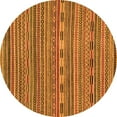 thumbnail image 1 of Ahgly Company Indoor Round Abstract Orange Modern Area Rugs, 8' Round, 1 of 4