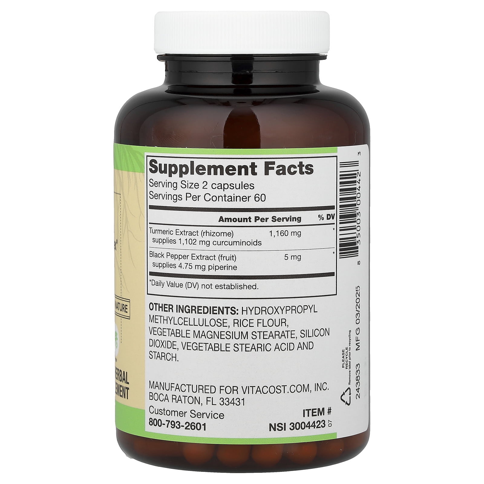 Vitacost Root2®, Turmeric Extract Curcumin C3 Complex®, 120 Capsules