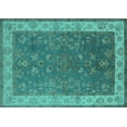 thumbnail image 1 of Ahgly Company Indoor Rectangle Oriental Turquoise Blue Traditional Area Rugs, 6' x 9', 1 of 4