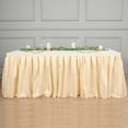 thumbnail image 6 of Efavormart 17ft Beige Accordion Pleat Polyester Table Skirt for Kitchen Dining Catering Wedding Birthday Party Decorations Events, 6 of 11