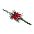thumbnail image 1 of simhoa Christmas Mailbox Swag Decoration Easy Use Christmas Wreath for Home Holiday Red Flower, 1 of 8