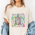 thumbnail image 2 of Floral Sea Turtle T-Shirt – Colorful Watercolor Turtle Graphic Tee, Cute Beach Vacation Summer Shirt for Women, Nature and Ocean Lover Gift, 2 of 7