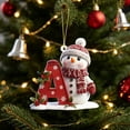 thumbnail image 2 of SPOORYYO Christmas Tree Ornament Hanging Decor, Acrylic Christmas Decoration Pendant with Hanging Rope for Tree, Wreath, Wall and Holiday Display, STYLE A, 2 of 7