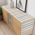 thumbnail image 4 of Beige Grey Stripe Table Runner - 72 Inch Long, Kitchen Dining Table Runner Dresser Scarves, Farmhouse Minimalist Striped Farmhouse Decor for Coffee Tables Wedding Party Banquet, 4 of 8