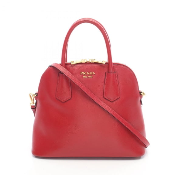 Pre-Owned Prada Saffiano Cuir Handbag, Leather, Women's, Red, BL0907