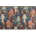 thumbnail image 3 of GZHJMY Vintage Floral Owl Non Slip Area Rug for Living Dinning Room Bedroom Kitchen, 3' x 5'(39 x 60 Inches), Animal Owl Nursery Rug Floor Carpet Yoga Mat, 3 of 6