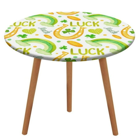 

Bybiment Round Fitted Tablecloth with Elastic Edge Pattern Watercolor Various Elements Decorative Tablecloth Table Cover 47 Inch