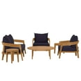 thumbnail image 2 of Brisbane 6-Piece Teak Wood Outdoor Patio Outdoor Patio Set-EEI-5833, 2 of 3
