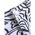 thumbnail image 5 of KOMOO Women Zebra Stripe Jeans High Waisted Straight Leg Denim Pants Button Trousers with Pockets, 5 of 9