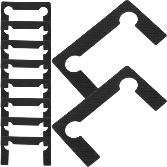 Soimiss 10Pcs Black Shower Door Edge Pad Lightweight Durable Replacement for Glass Doors