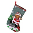 thumbnail image 2 of Family Christmas Stockings, 14" Personalized Christmas Stockings, Santa Snowman Reindeer Bear Farmhouse Christmas Stocking Luxury Thick Festival Decoration for Xmas and New-Year Party, 2 of 3