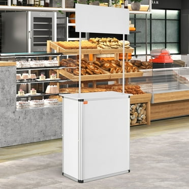 KFFKFF 30.91"x14.96"x71.46" Folding Trade Show Display Podium Table Counter Stand