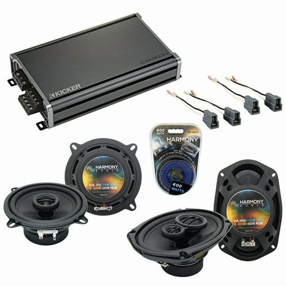Fits Hyundai Elantra 1996-2000 OEM Speaker Upgrade Harmony R5 R69 & CXA360.4 Amp