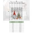 thumbnail image 6 of No Hook Shower Curtain with Snap in Liner, Christmas Gnome Winter Xmas Tree Pine Branch Snowflake Grey Shower Curtains for Bathroom, Washable Shower Curtain Liner Set with Mesh Top Window, 60"x72", 6 of 6