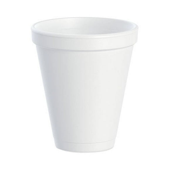 Foam Drink Cups, 12 oz, Squat, White, 1,000/Carton | Bundle of 2